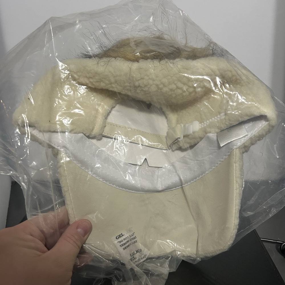 Fabulous Furs SHERPA/FAUX FUR Puff BASEBALL HAT OS Ivory - Picture 7 of 7